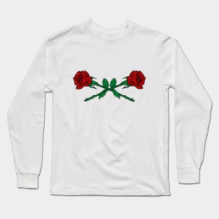 Double Rose Red Long Sleeve T-Shirt